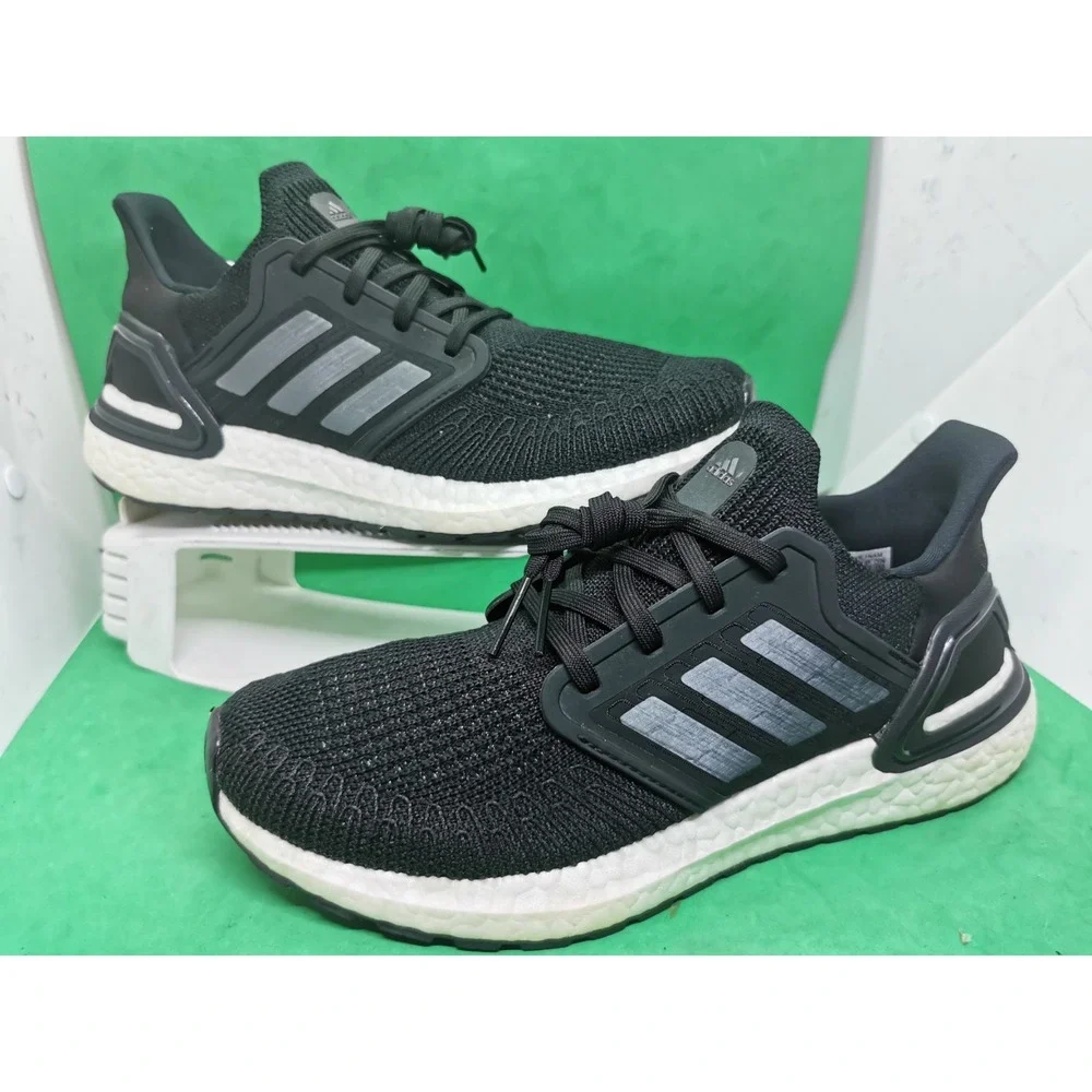 Adidas Ultraboost 20 Womens 8.5 Boost Running Shoes Sneakers White Black FY3457